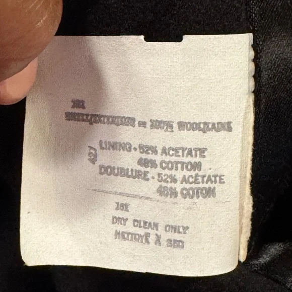 Electre Paris Vintage Black Pure Wool Long Maxi Coat See Measurements - Picture 16 of 16